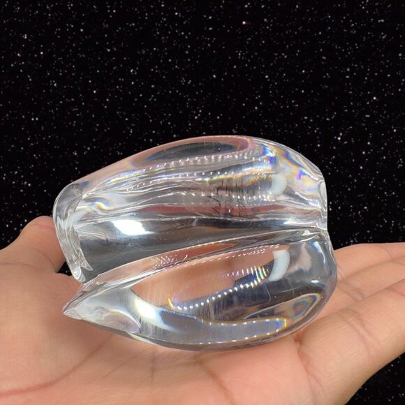 Vintage Dansk Clear Rose Blossom Flower Figurine Paperweight Made In Poland  3"T - Picture 9 of 11